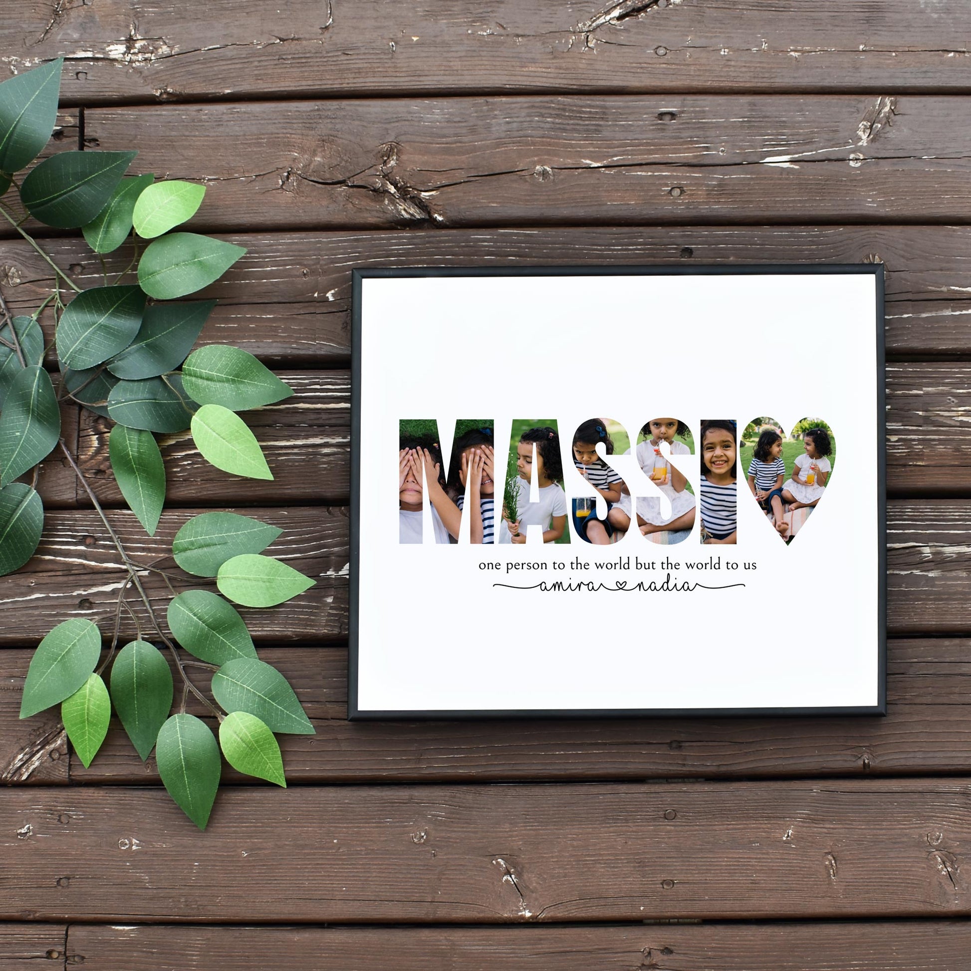 Quick Self Editable Massi Collage Template Last Minute Gift for Her