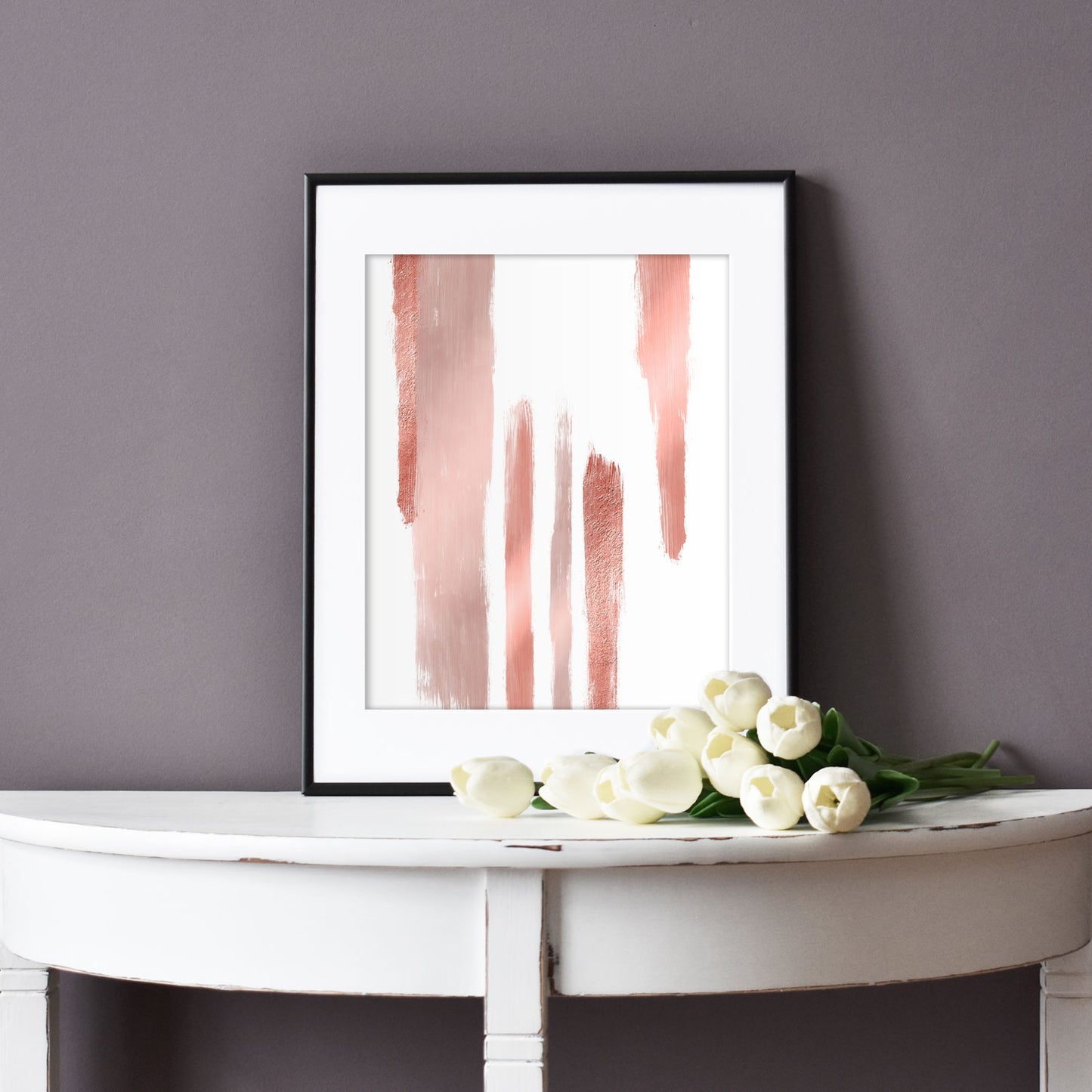 Quick Printable Modern Rose Gold Abstract Art Download