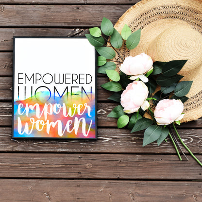 Rainbow Empowered Women Empower Women Printable Quote