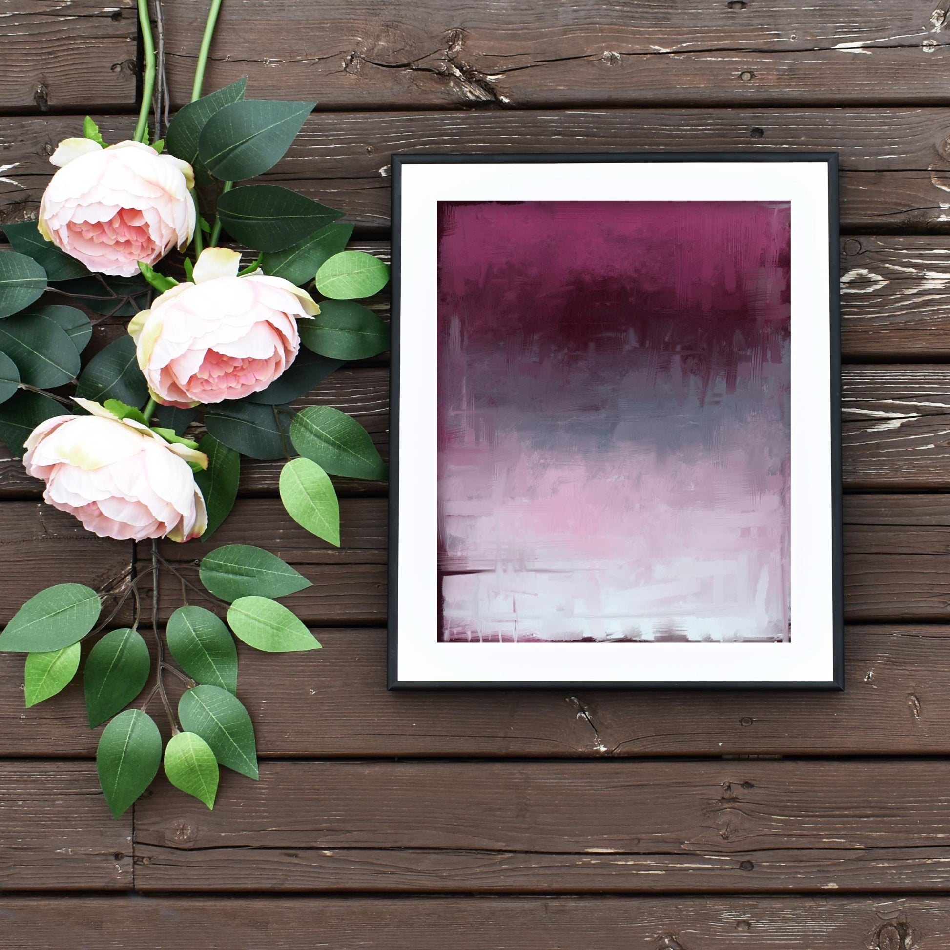 Magenta and Pink Abstract Printable by Playful Pixie Studio