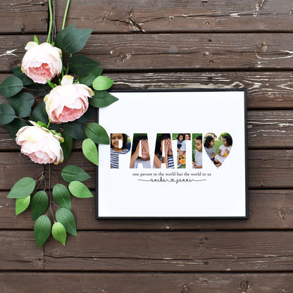 Quick Edit Yourself Paati Photo Word Collage Personalized Gift for Mom