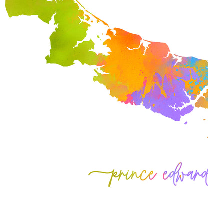 Prince Edward Island Rainbow Map Details Up Close