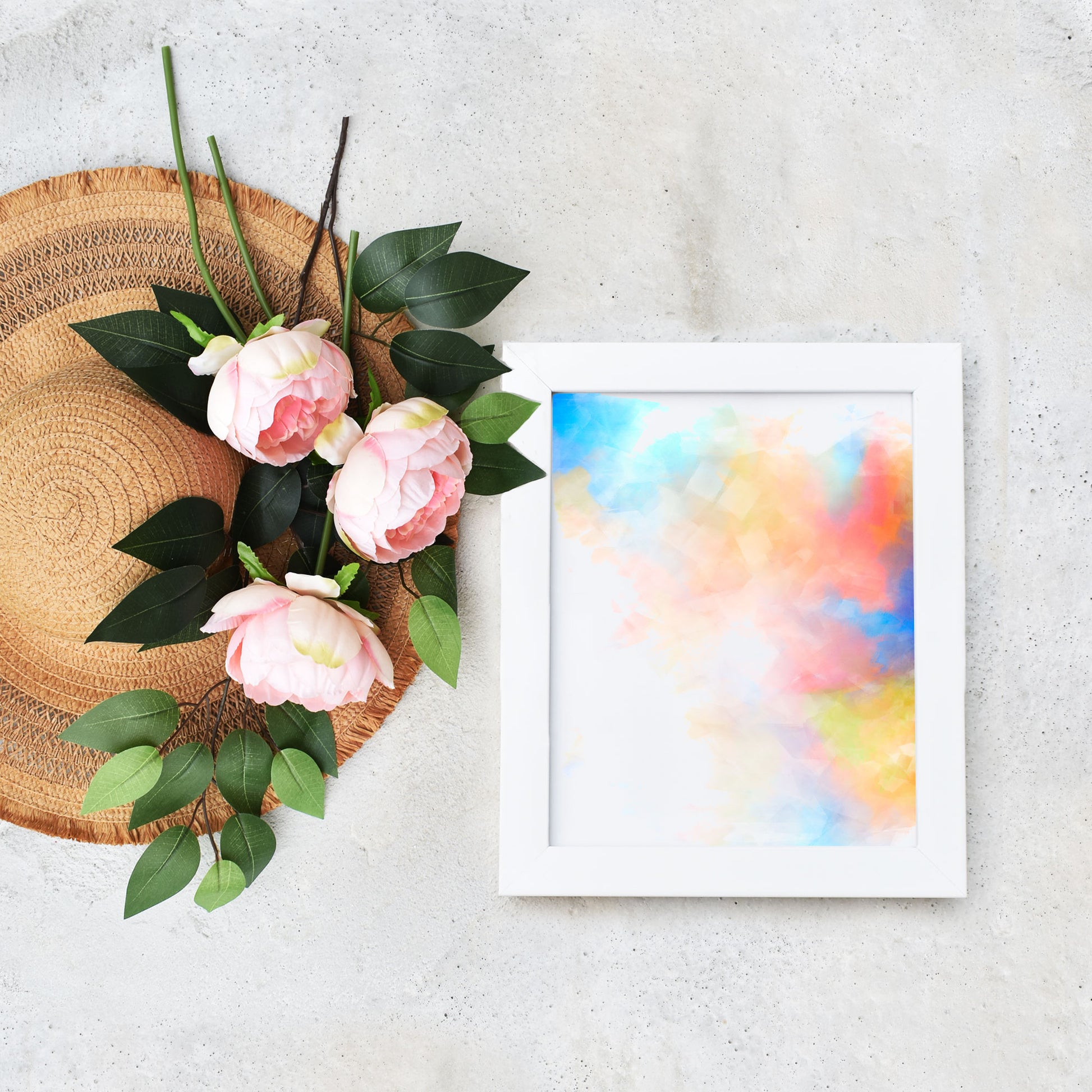 Modern Rainbow Abstract by Playful Pixie Studio