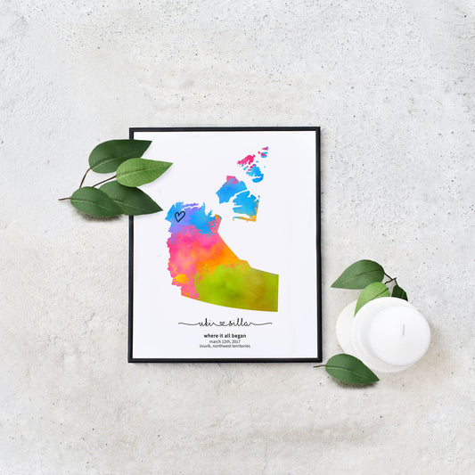 Northwest Territories Editable Map Template by Playful Pixie Studio