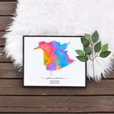 Quick Self Editable Where it All Began Map Custom Anniversary Gift