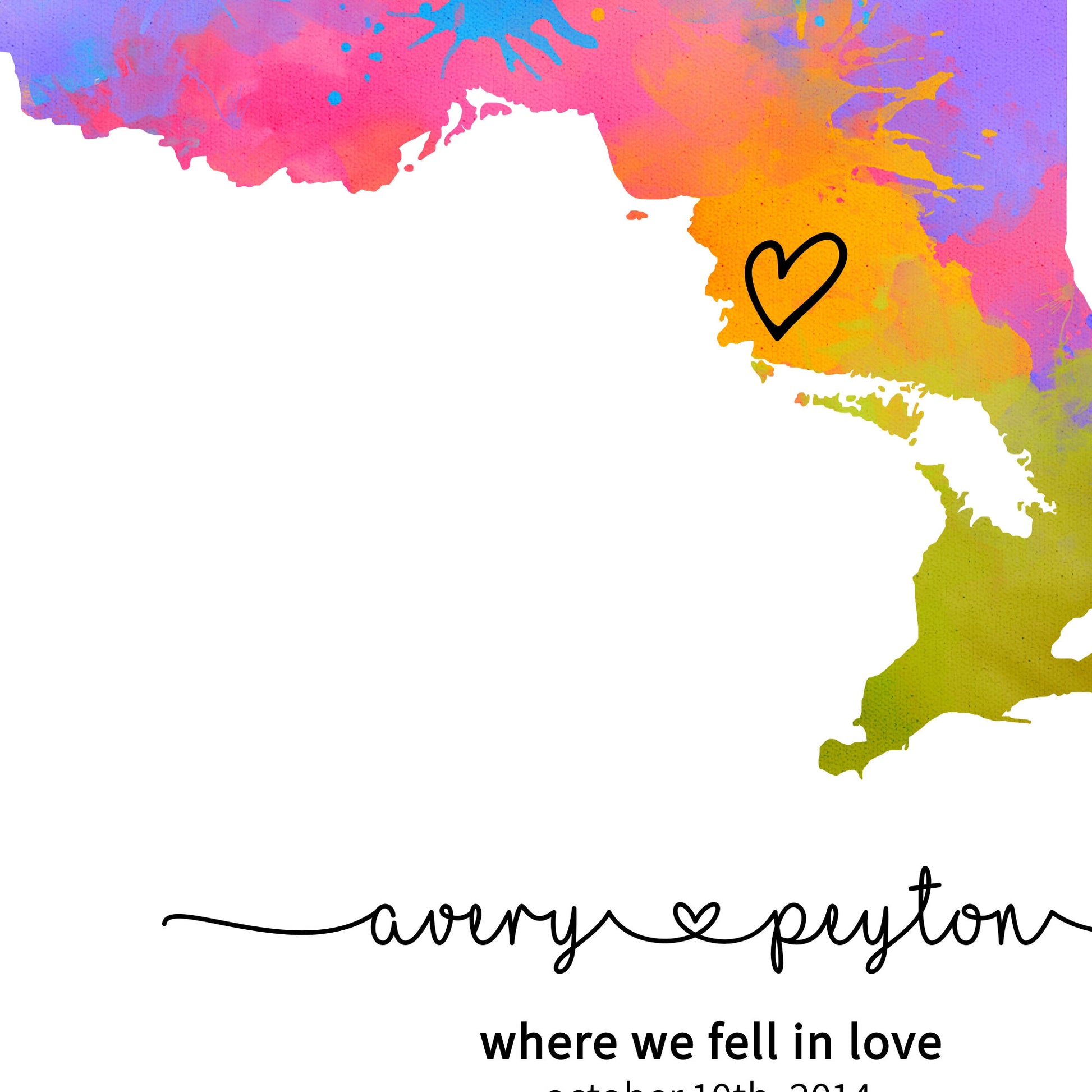 Rainbow Ontario Map Template Up Close Details
