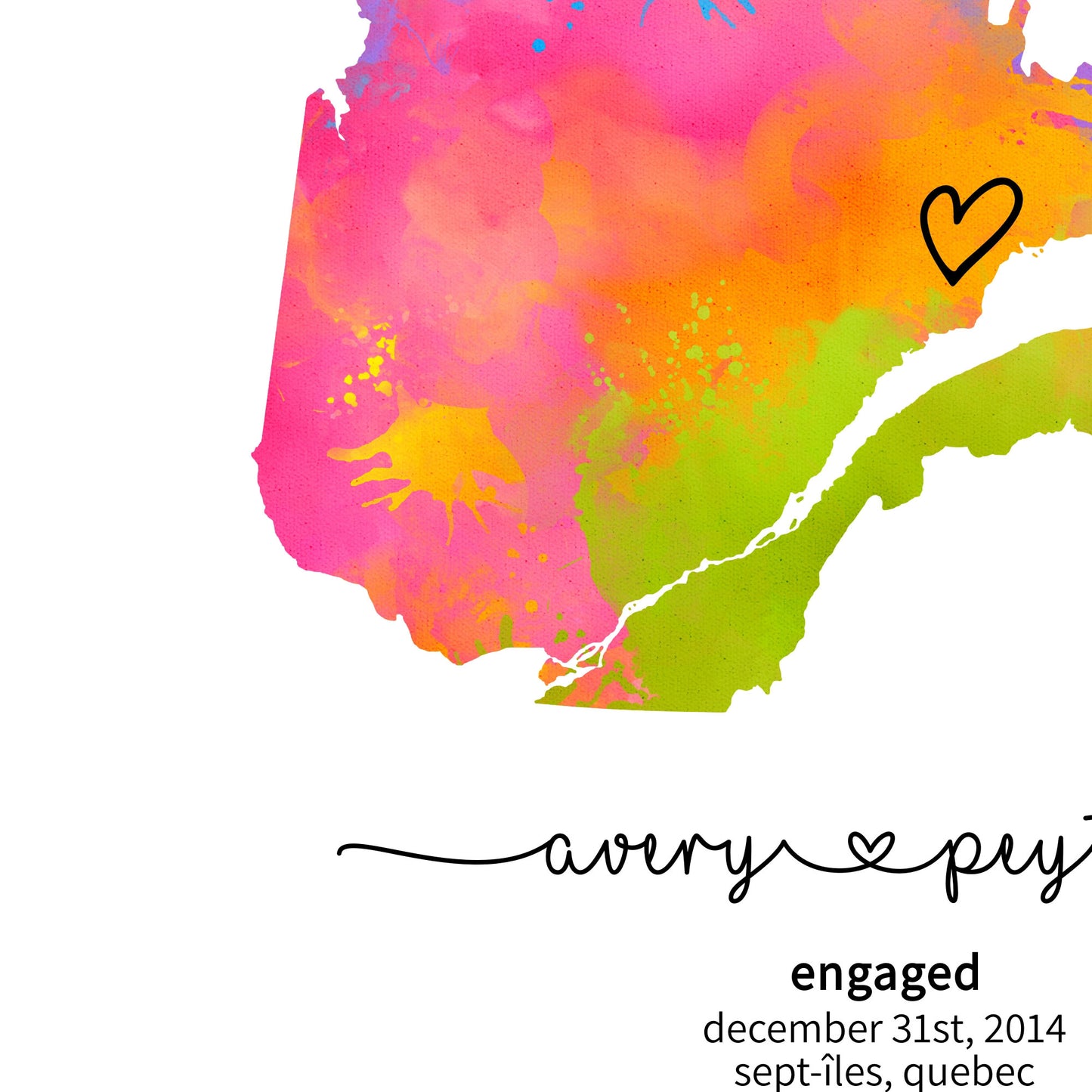 Rainbow Quebec Map Template Up Close Details