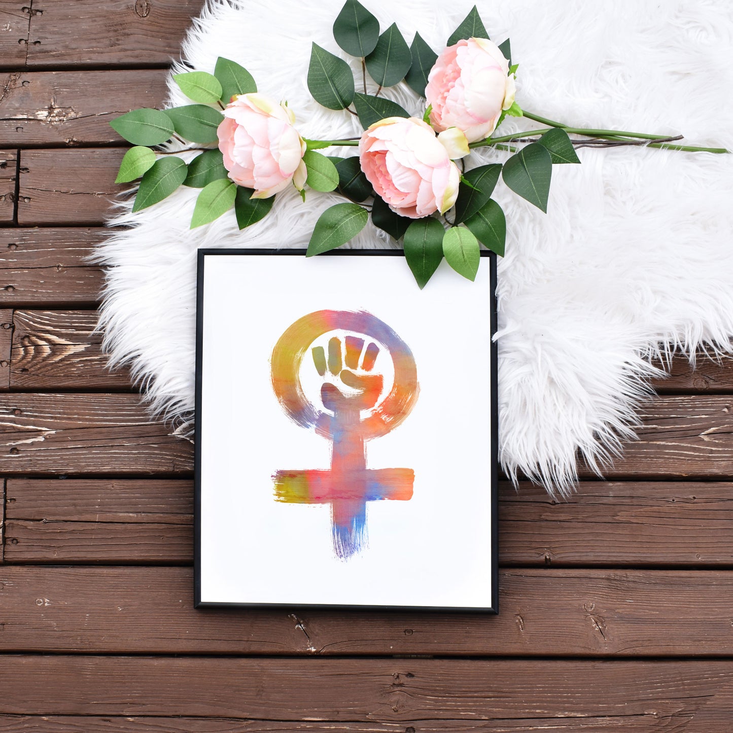 Feminist Clenched Fist Printable Wall Art by Playful Pixie Studio