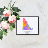 Easy Editable Rainbow Yukon Milestone Map Template by Playful Pixie Studio