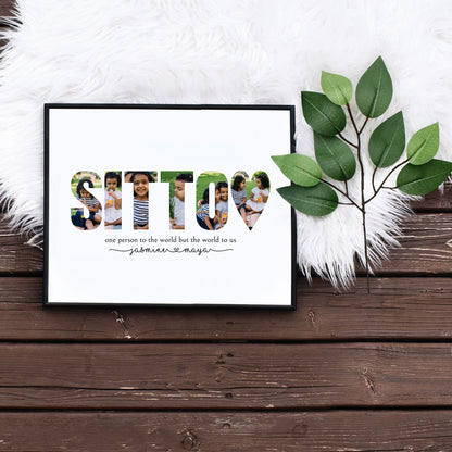 Edit Yourself Sitto Photo Word Art Collage Personalized Gift