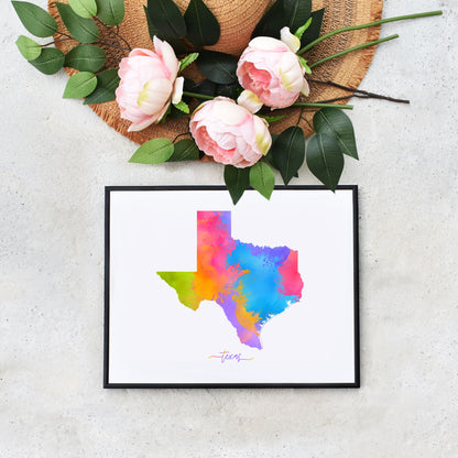 Rainbow Texas Map