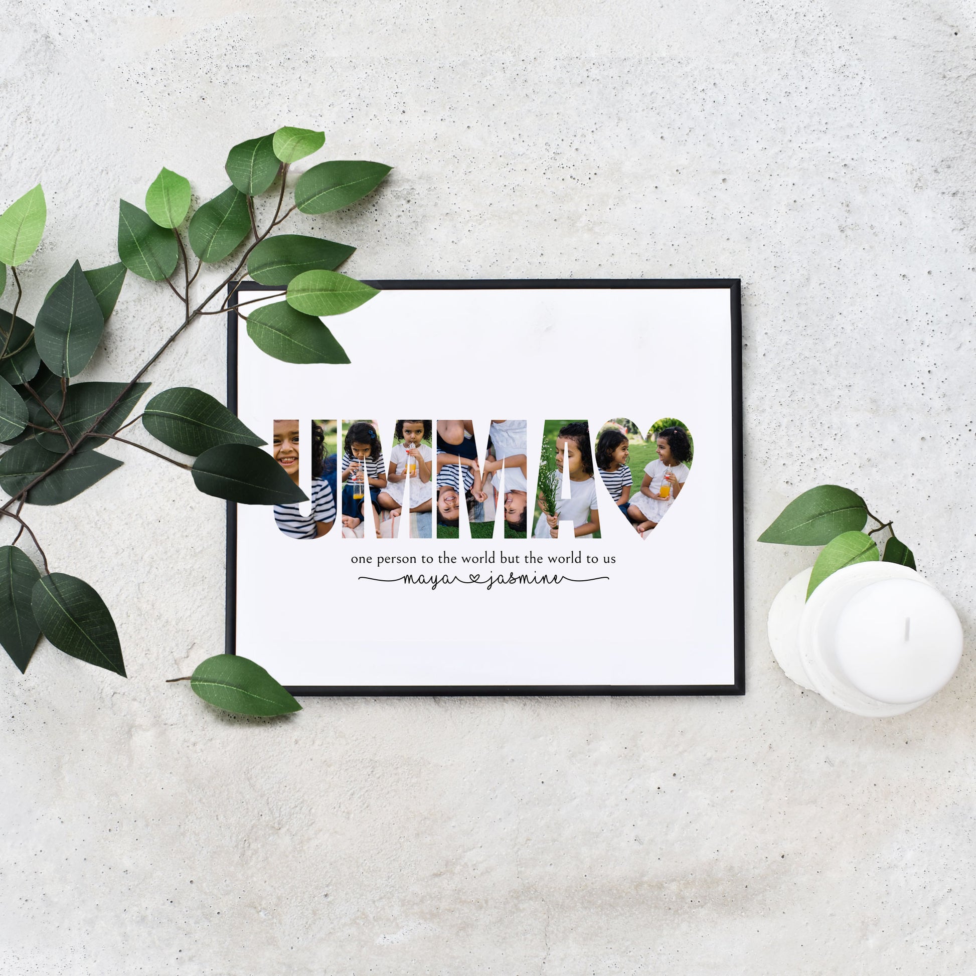 Easy Edit Yourself Umma Photo Word Collage Unique Gift for Mom