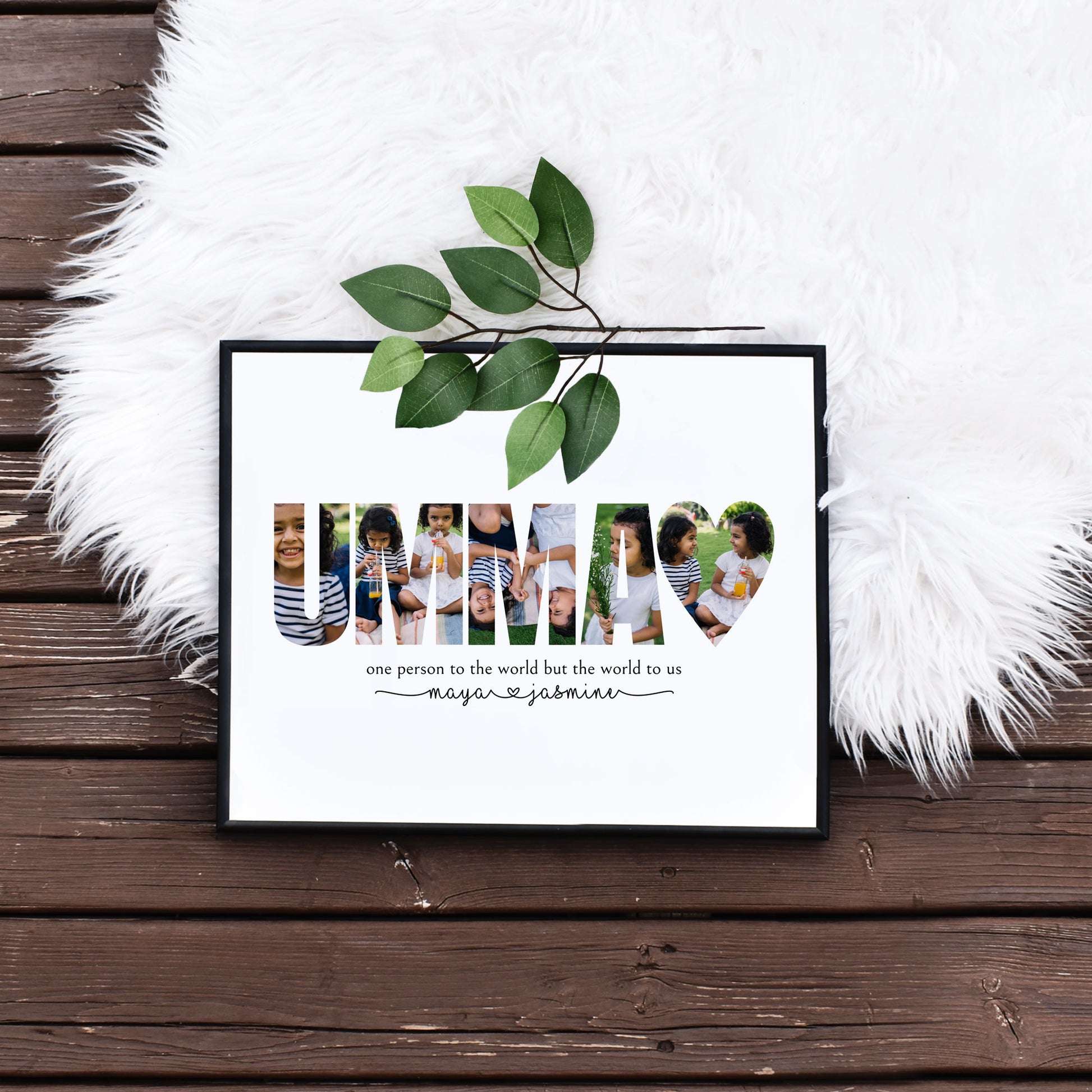 DIY Editable Umma Photo Word Collage Personalized Gift for Mom
