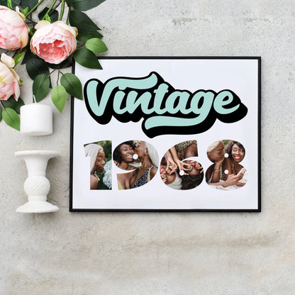 Quick Edit Yourself Vintage 1978 Collage Last Minute Personalized Gift