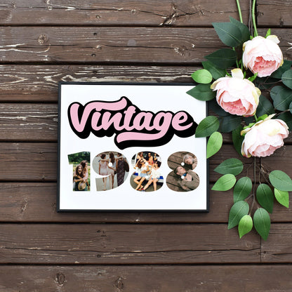 Easy DIY Vintage 1988 Collage Last Minute Personalized Gift