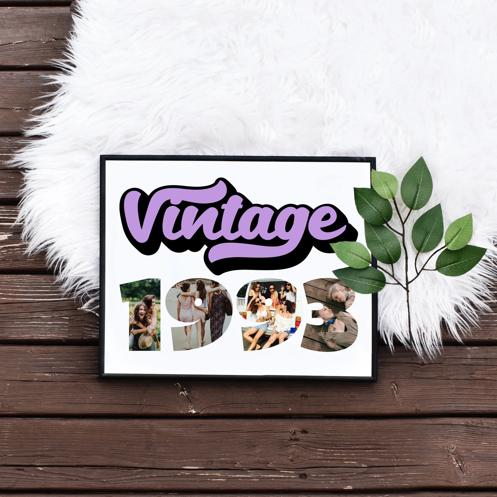 Easy DIY Vintage 1993 Photo Collage Last Minute Gift on a Budget