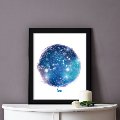 Printable Leo Star Sign by Playful Pixie Studio