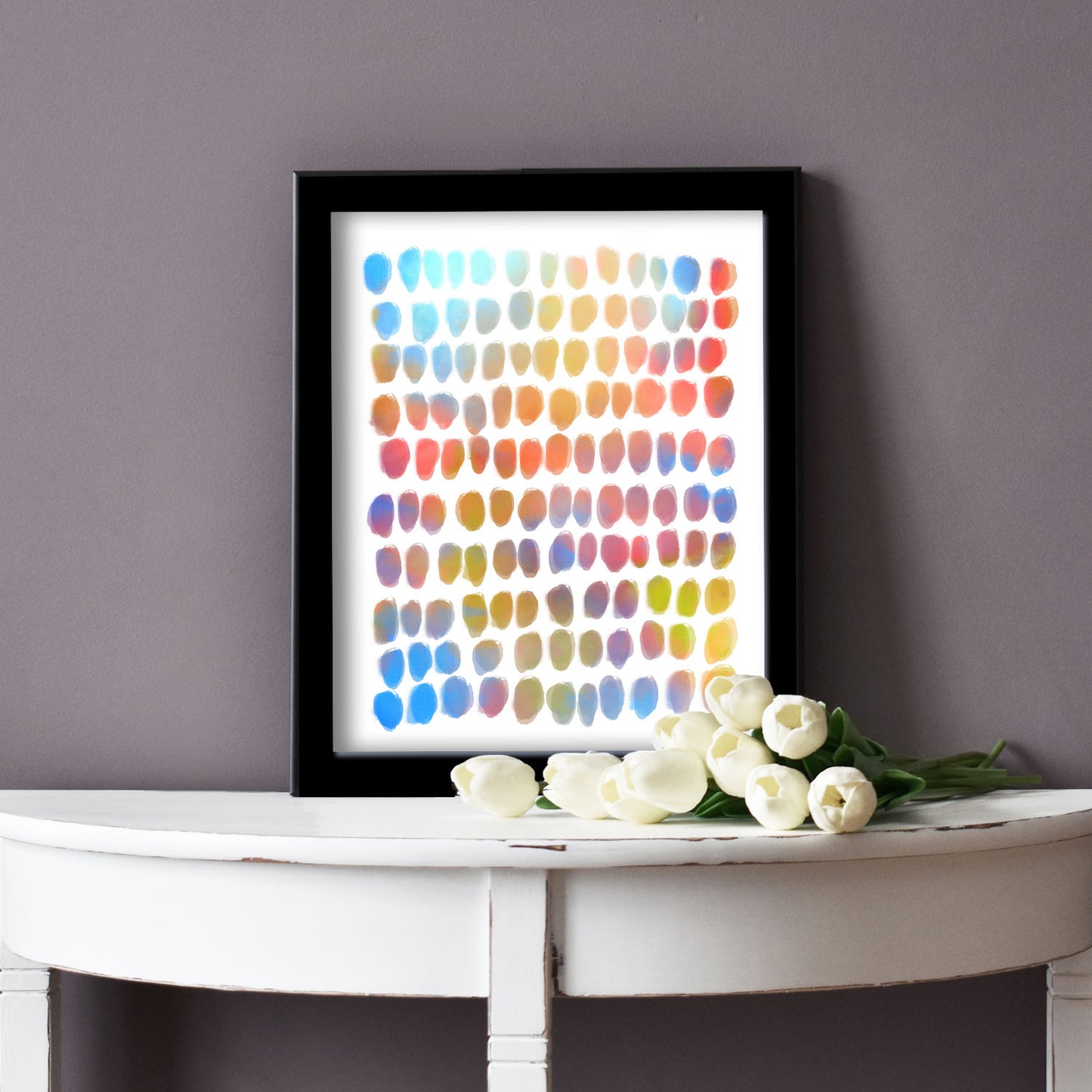 Rainbow Abstract Art by Playful Pixie Studio