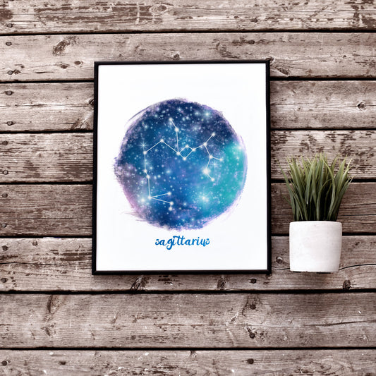 Sagittarius Constellation Star Sign Printable Wall Art