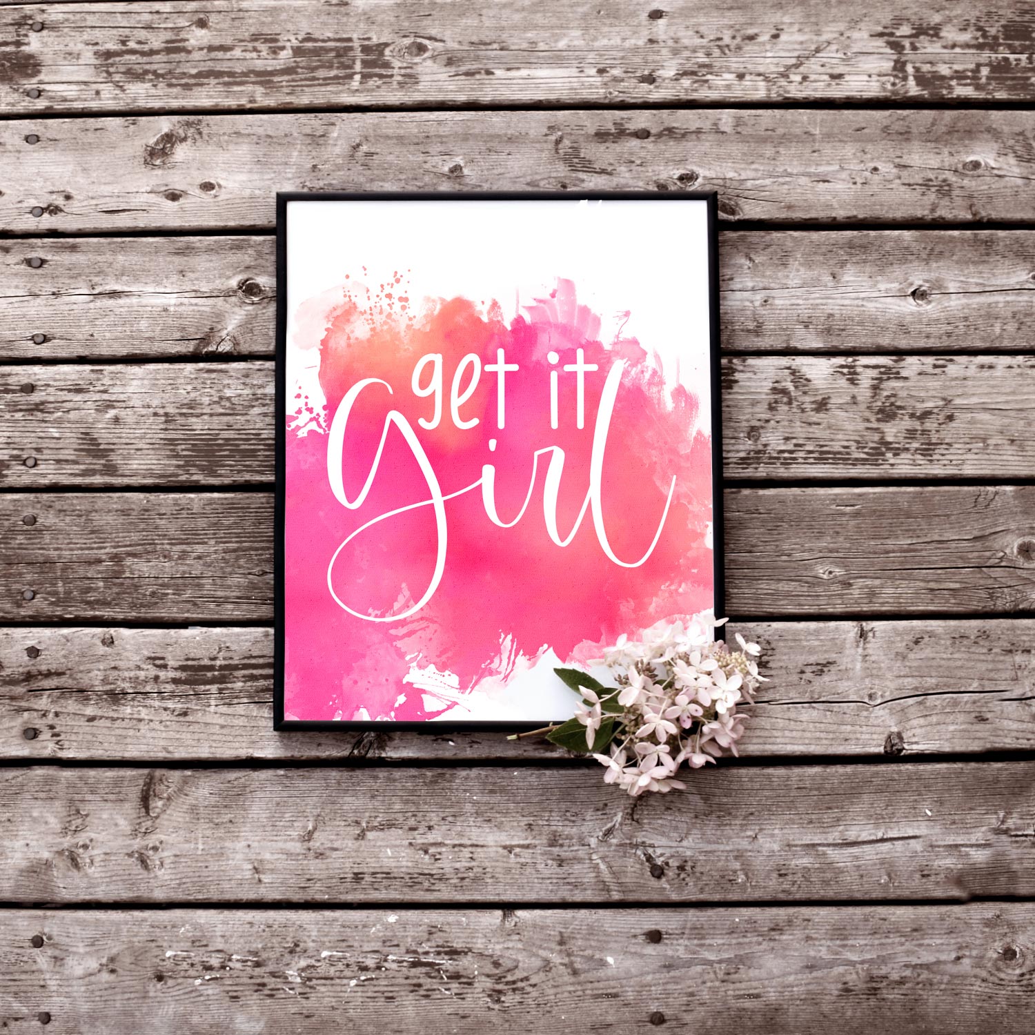 Get It Pink Printable Wall Art